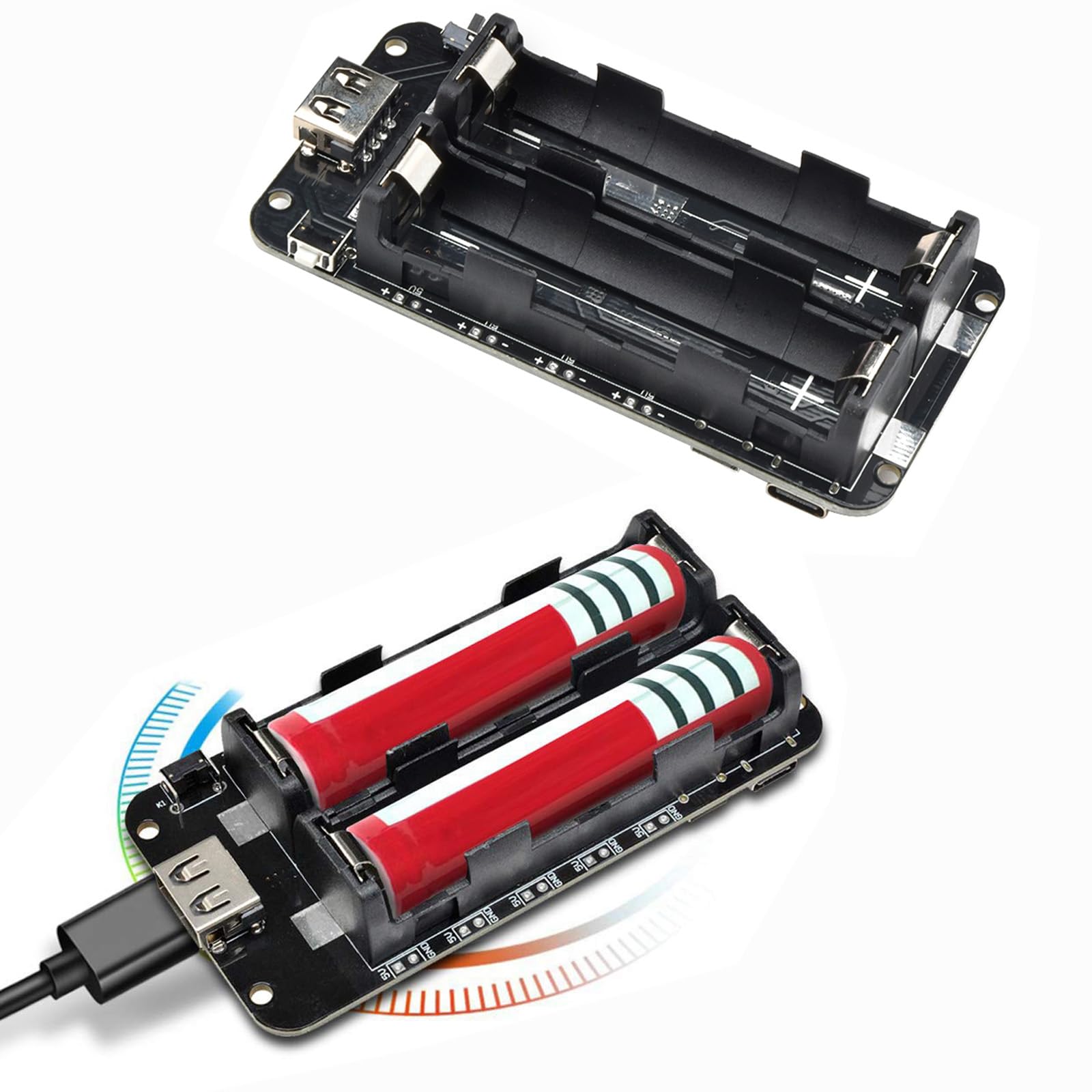 Lot De 4 Batteries Rechargeables NiMH 3,7V 3000mAh - Format 18,8x65 Mm - Pour Lampes, Ventilos, Jouets