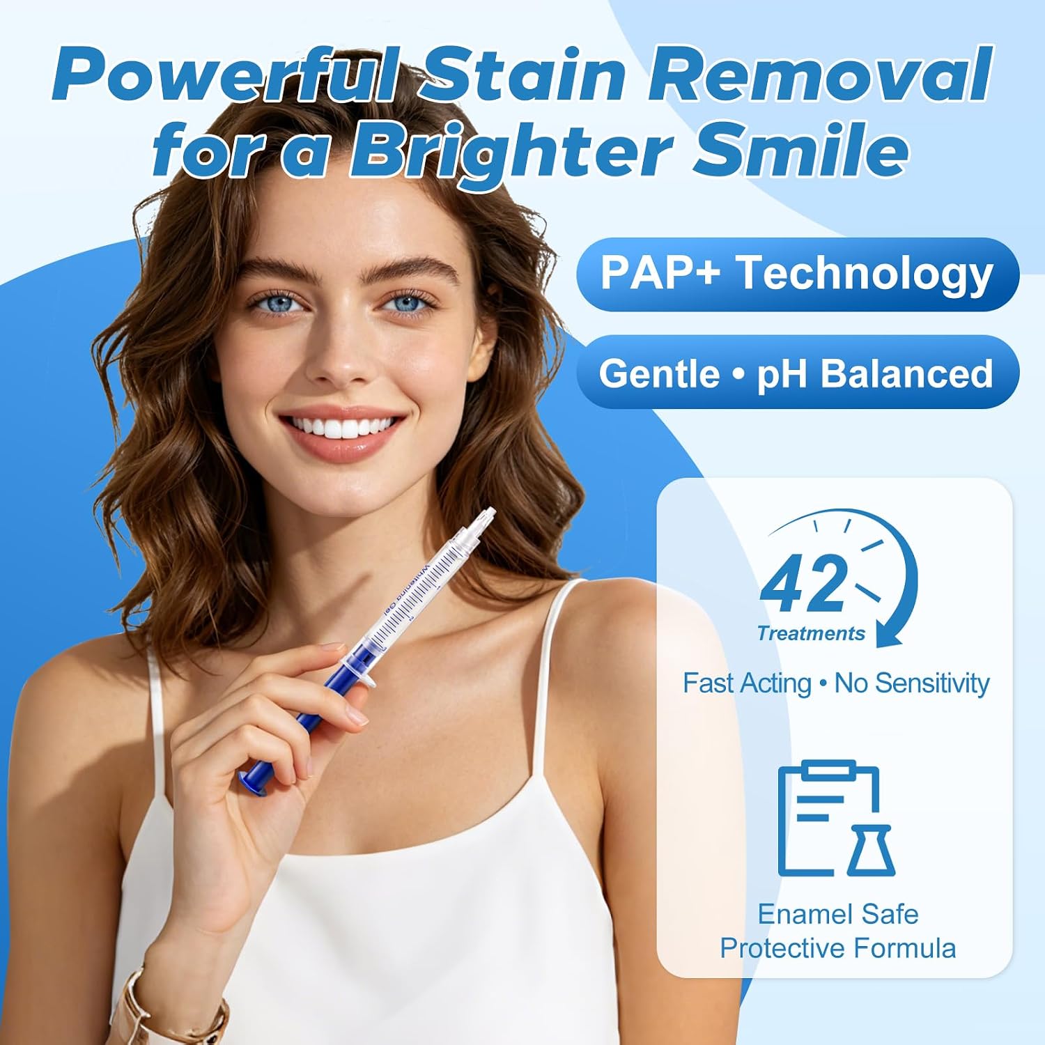 LED Teeth Whitening Kit,Tooth Whitening Gel for Gentle on Sensitive Teeth, Helps Remove Surface Stains, Professional Tooth Whitener at Home, Visible Whitening