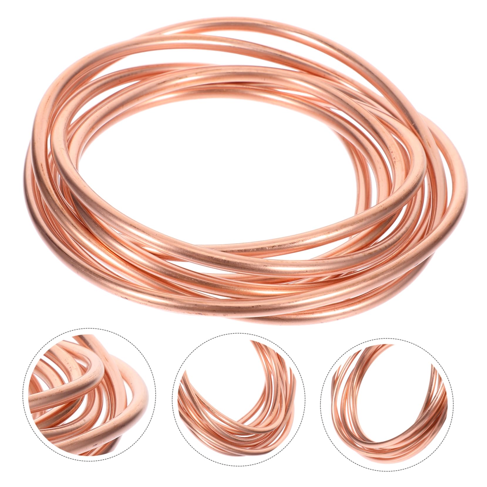SOLUSTRE 4 Bobinas De Cobre Para Refrigeración De Alta Resistencia Para Aires Acondicionados Fáciles De Doblar Y Almacenar.