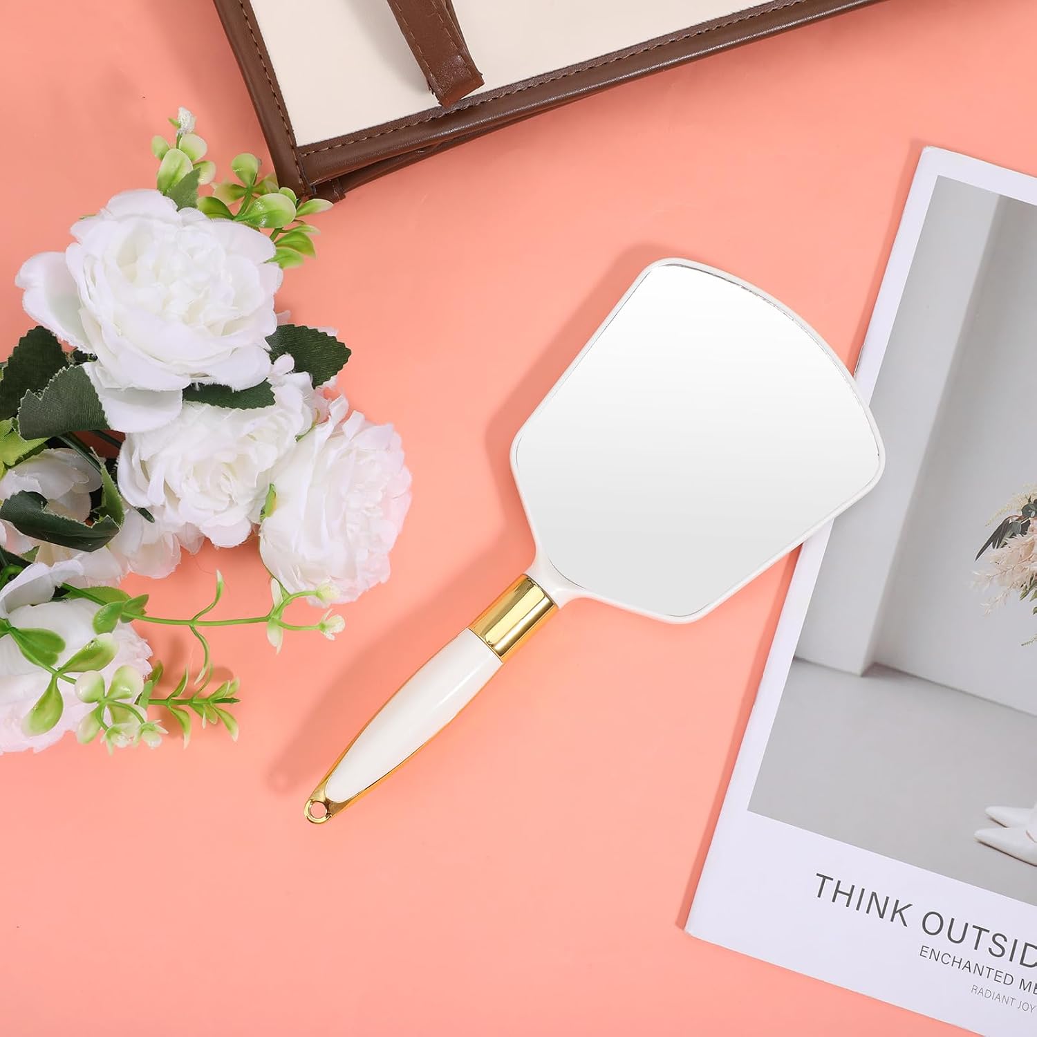 Cute Hand Mirror Gold Hand Mirror with Handle Hands Held Mirrors