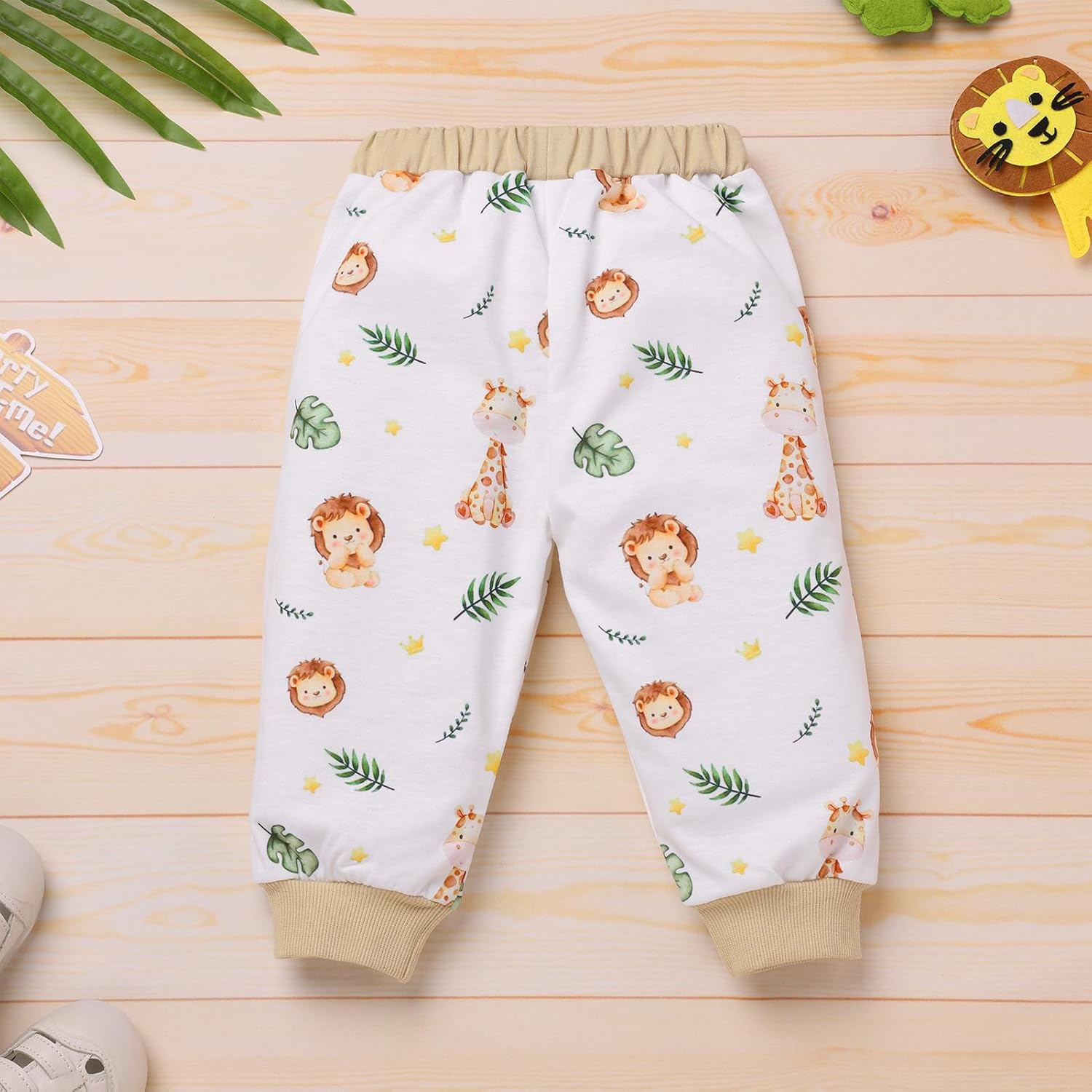 ODASDO Baby Boy 1st 2nd Safari Birthday Outfit Animal Print Long Sleeve Top Sweatshirt with Pants Set Fall Winter Clothes - Image 6