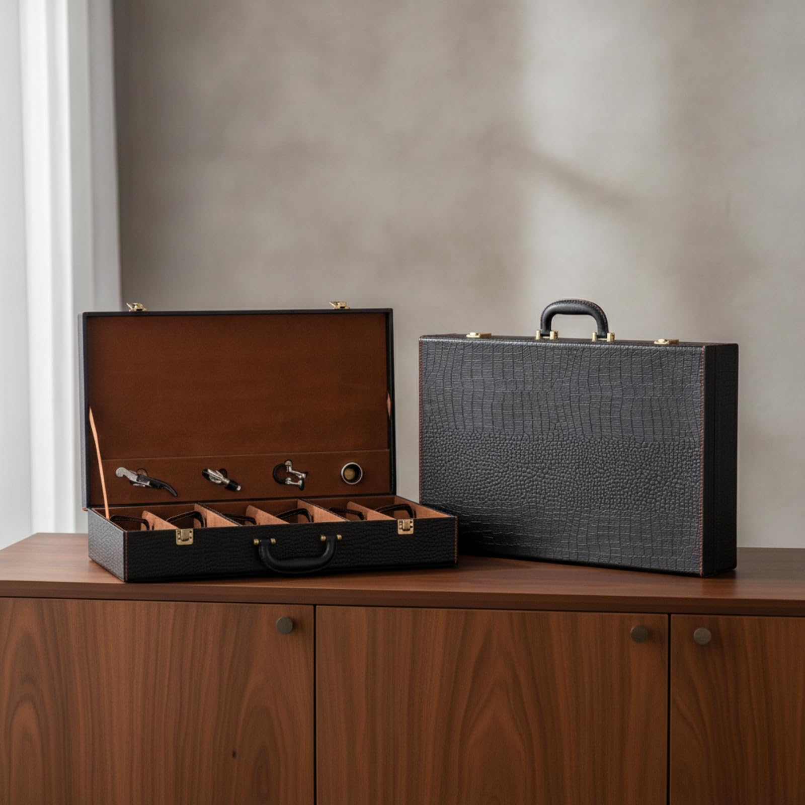 Caja con Divisiones Elegante Maletín Rígido Estuche para Regalos, style to 3