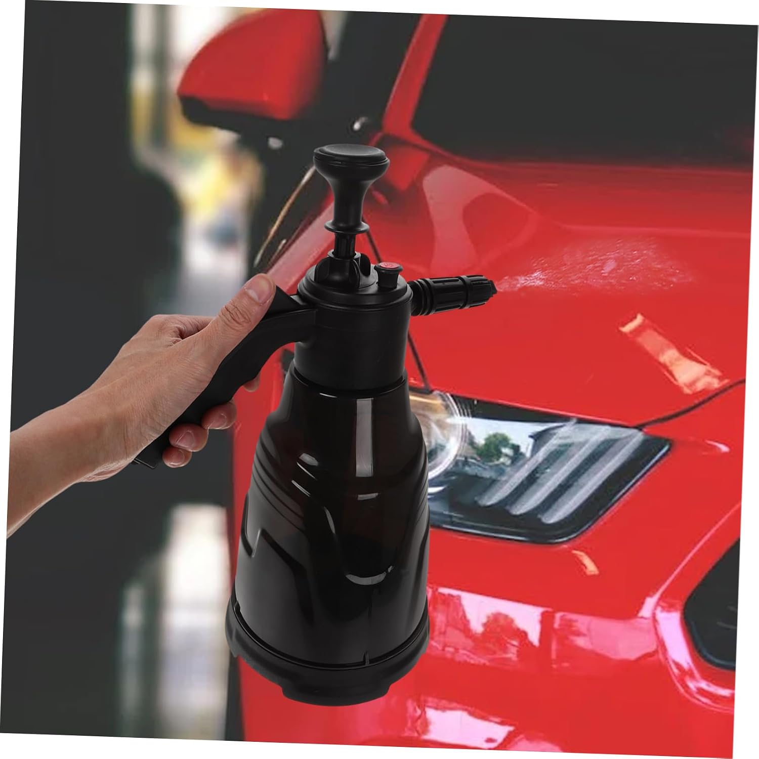 Zerodeko Hand Pump Foam Sprayer Car Wash for Home Cleaning and Garden Watering Includes Two Nozzle Options for Foam Application