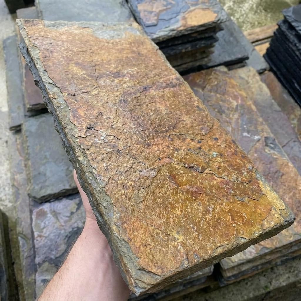 Pietre da Giardino per Camminamento Antiscivolo in, Mattonelle e Piastrelle da Giardino per Esterni, Pietra per pavimentazione rettangolare 30x60 cm