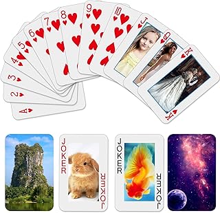 HUYUCC 6 Photos-Custom Playing Cards, Personalized Photo Playing Cards, Boyfriend Gifts, Girlfriend Gifts (1 Decks)