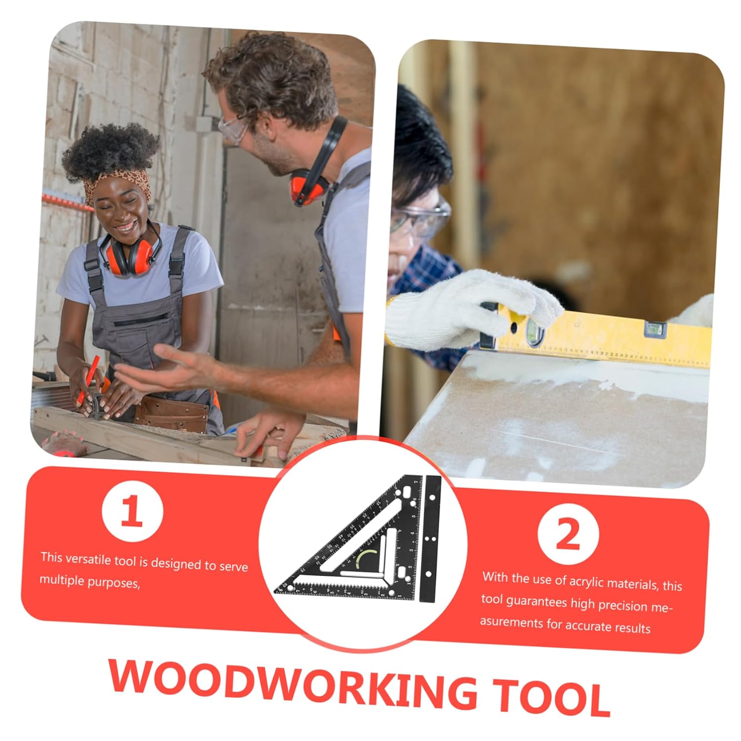Outanaya Woodworking Measuring Tools Rafter Square Tool Large Framing Square for Carpentry