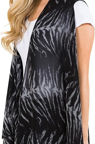 Miniatura 4 de Chaleco largo sin mangas para mujer con parte delantera abierta, ligero