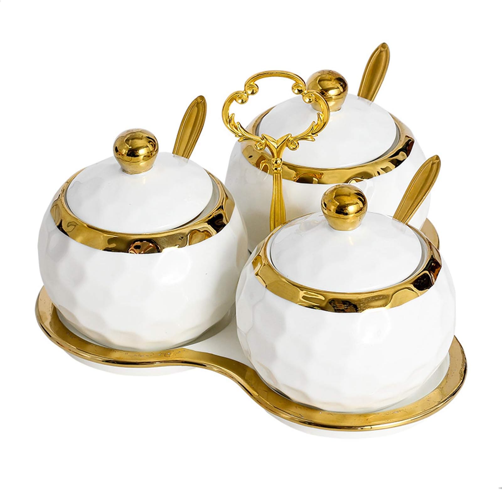 BIHOIB Golf Porcelain Sugar Bowl Condiment Pot Salt