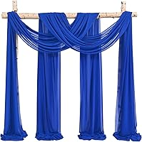 Vista 292 de Tela para envolver arco de boda, 4 paneles de 28 x 20 pies, cortinas de arco de boda rosa para ceremonia, cortinas de tela de gasa para cenador