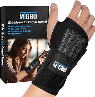 Wrist Brace for Carpal Tunnel Men and Women - Wrist Support Hand Brace with Multiple Splints & Adjustable Straps for Tendonitis, Arthritis, Sprain, Wrist Injuries(Right Hand,S/M)