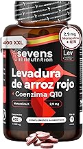 Red Rice Yeast - 400 Premium Tablets - 2.9mg Monacolin K and Coenzyme Q10 - Red Yeast Rice - Lowers Cholesterol - High Concentration - Natural, Gluten and Lactose Free - Made in Spain