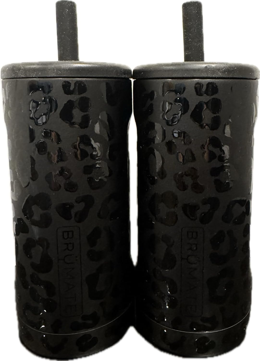 Brumate 12 oz. Straw Tumbler 2-Pack, Onyx Leopard (Black on Black) - Image 2