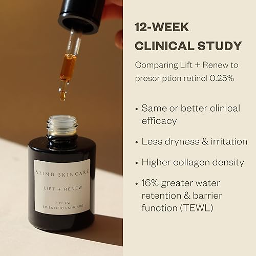 Miniatura 3 de AziMD Skincare Lift + Renew Suero de retinol suave con Bakuchiol y antioxidantes Fórmula antienvejecimiento para una piel más brillante y firme