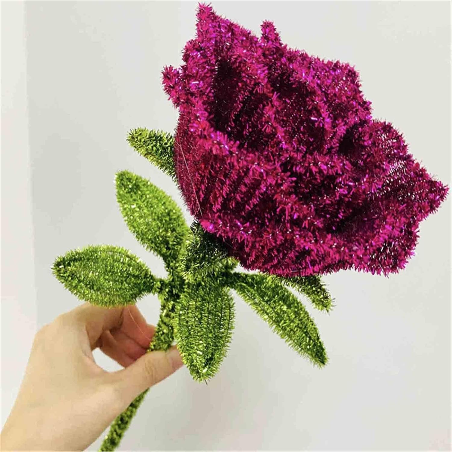 JHDDIA Christmas Glitter Pipe Cleaners Thick 11.81in Limpia Pipas Bendable Flexible Pipe Cleaner Flower Kit for Crafting Animal Crowns(500pcs,Assorted-A)