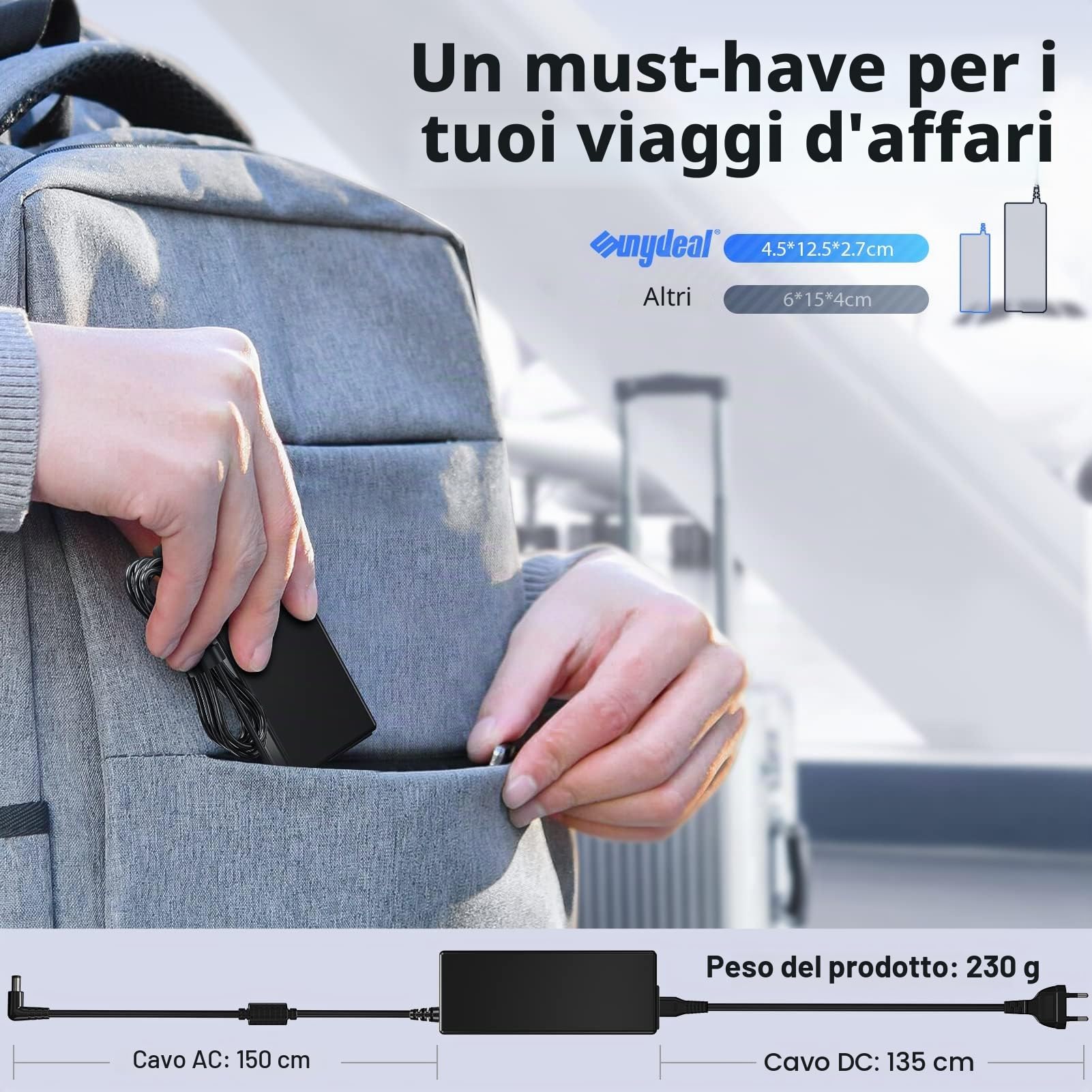 90W Alimentatore Universale Notebook Caricatore PC Universale Portatile per HP Stream ASUS Lenovo Dell Acer Toshiba Sony Fujitsu MSI Samsung