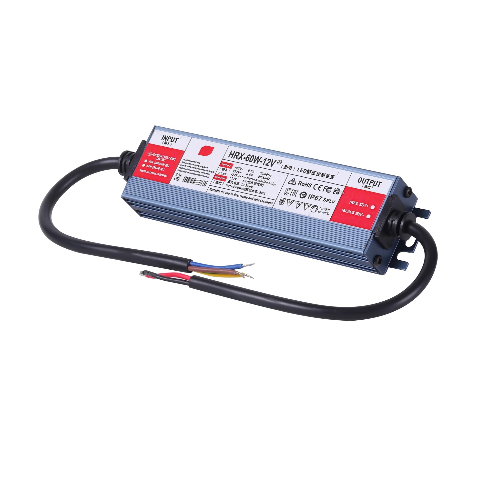 BALYDLUL Power supply DC 12V 24V transformer LED driver 60W 100W 200W 300W 400W 500W 600W(300W (175-277V))