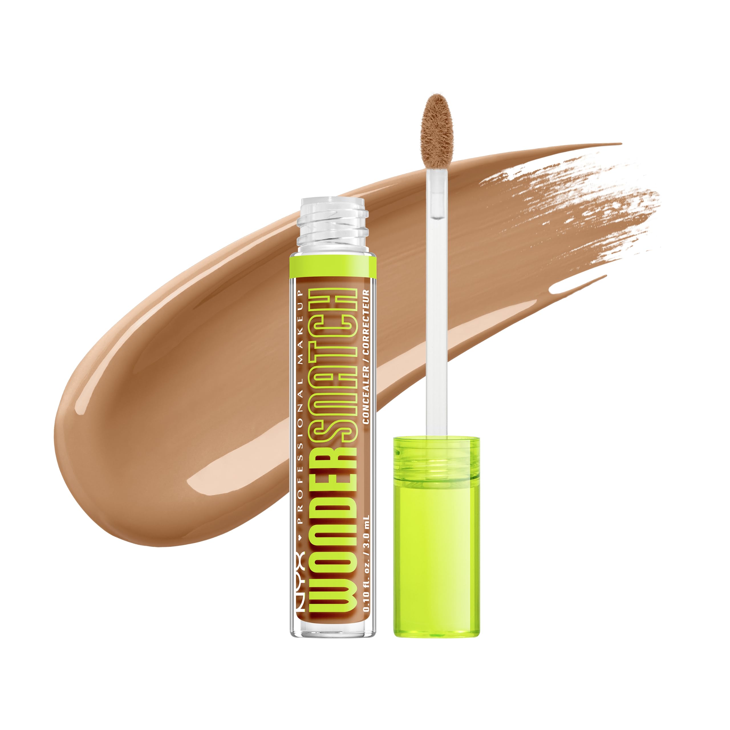 NYX Professional Makeup, Wonder Snatch Concealer, flüssig-cremige Formel, soft-mattes Finish, wasserfest, färbt nicht ab, spendet bis zu 24 Stunden Feuchtigkeit, vegane Formel, 22 Cafe, 3,5 ml
