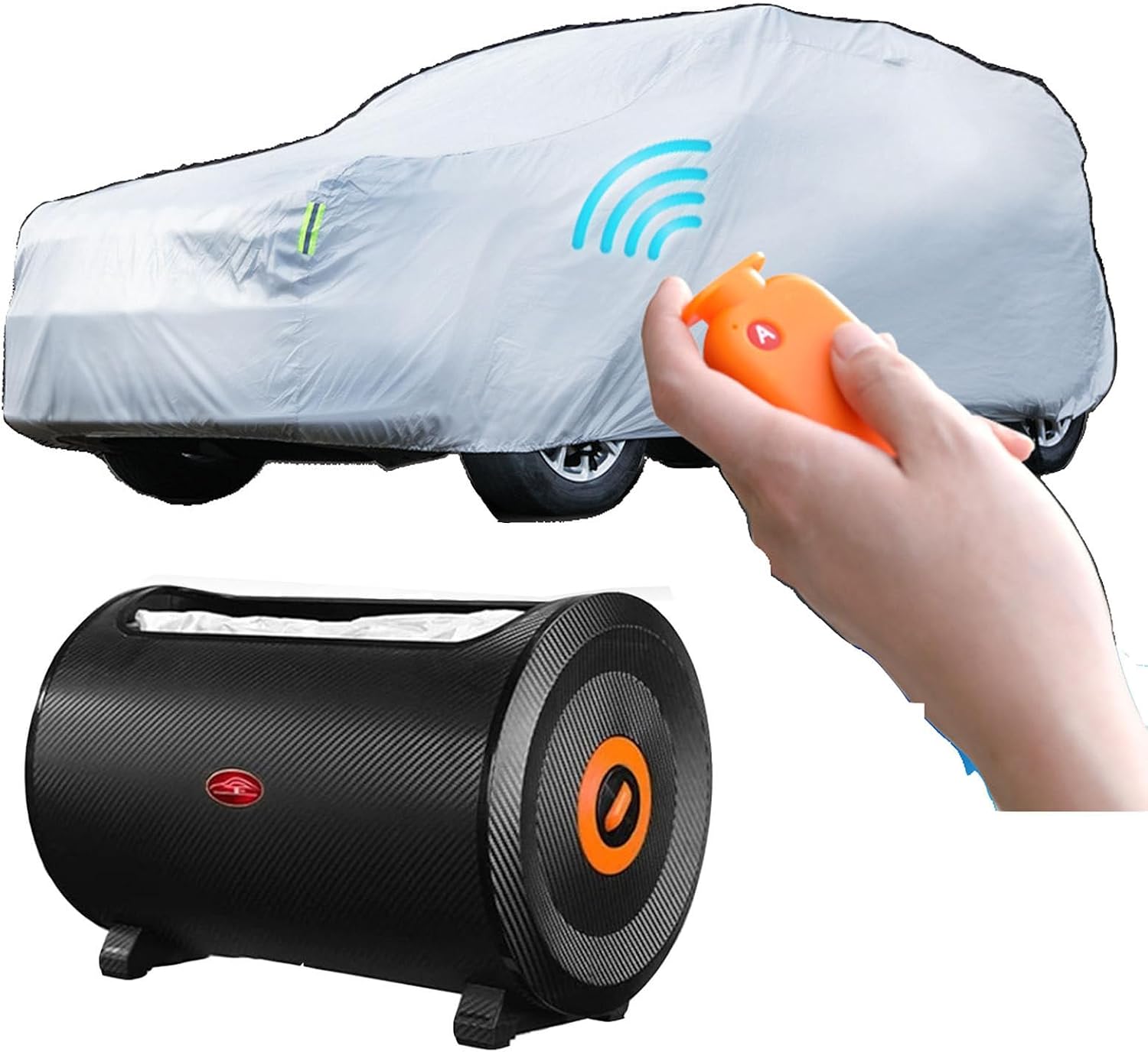 Portable Full Automatic Car Cover,Smart Car Cover,Retractable Car Cover,Automatic Car Cover with Remote Control,Smart Sun Protection Heat Insulation Rain Cover,Universal Fit for Car,SUV