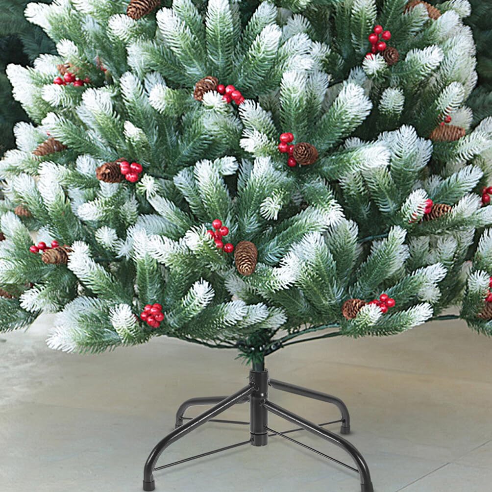 MAGICLULU Iron Christmas Tree Stand Base Sturdy Support for Artificial Trees Easy Installation Decorative Design Festive Atmosphere