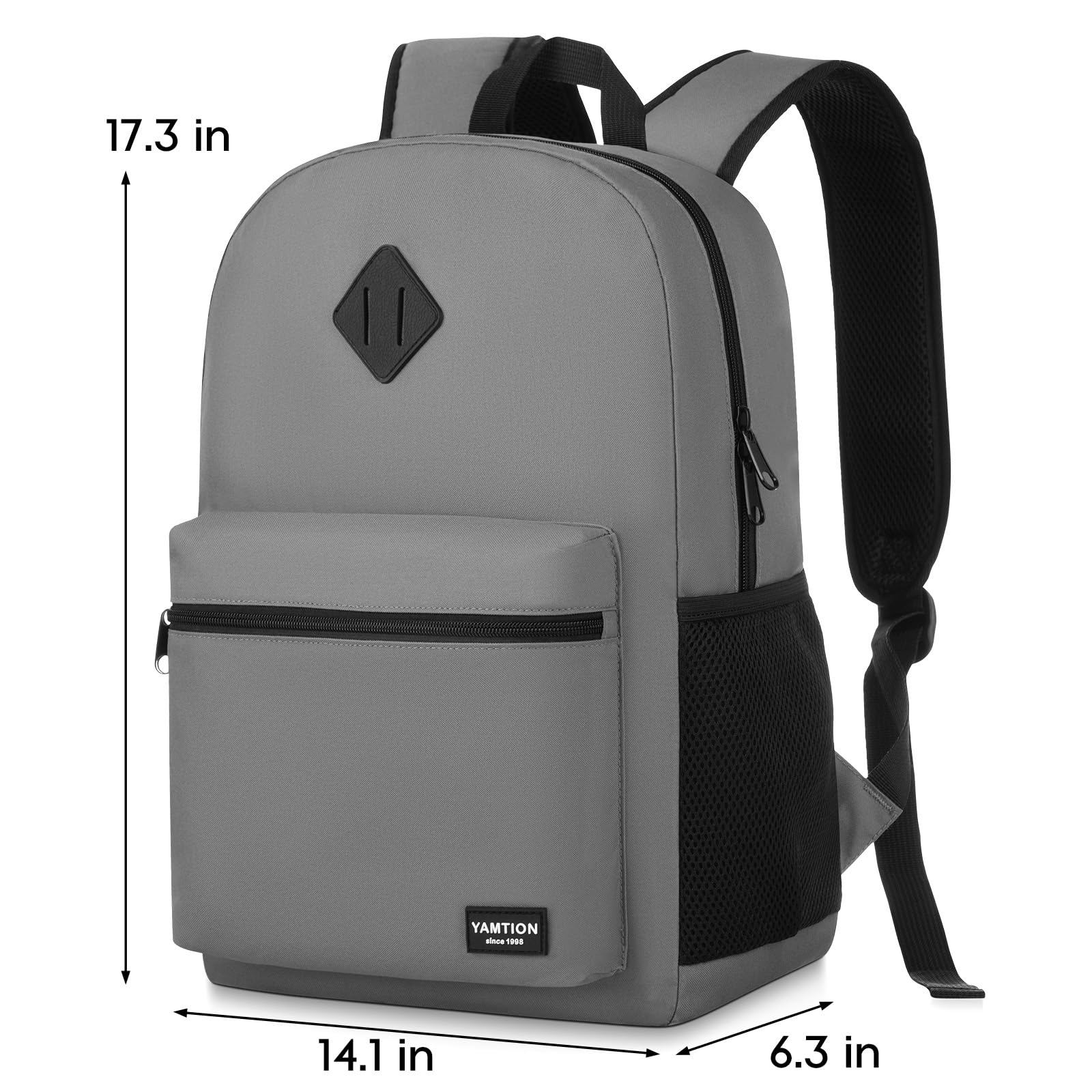 YAMTION Zaino per computer portatile, zaino con porta USB per lavoro universitario