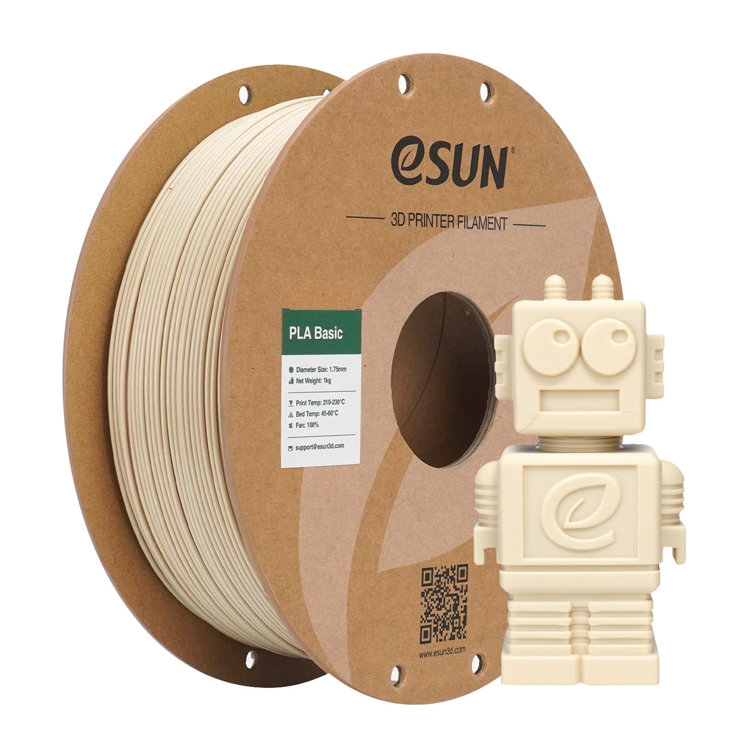 eSUN PLA Filament 1.75mm, ePLA Hohe Geschwindigkeit 3D Drucker Filament Maßgenauigkeit +/- 0.03mm, 1KG Spule (2.2 LBS) Super Speedy PLA Filament für High Speed Drucker