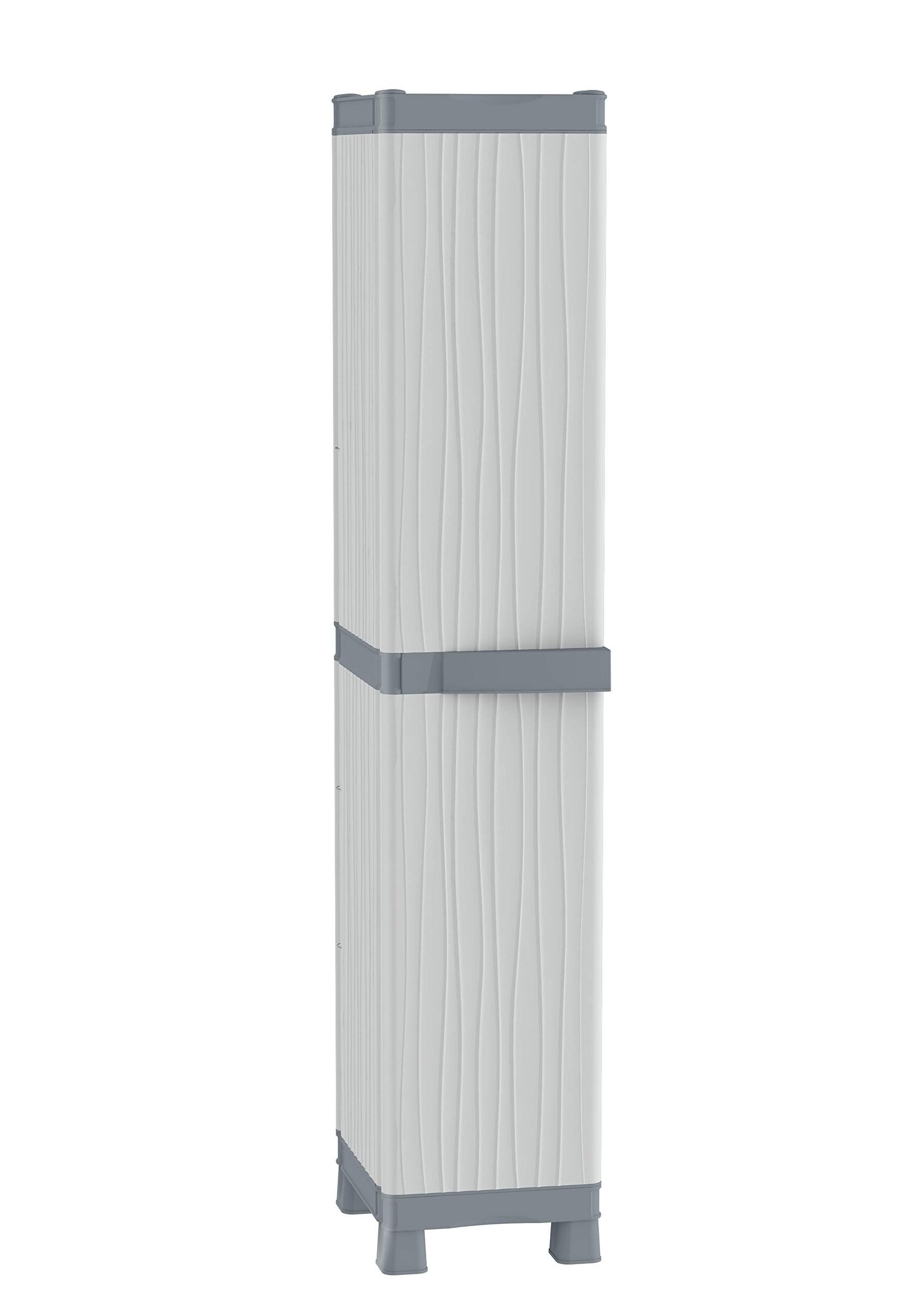 Terry - Base 2350 Uw, Armoire Modulaire à 1 Porte, Armoire à Balais, 6 Plateaux de Rangement, pour Intérieur et Extérieur Couver