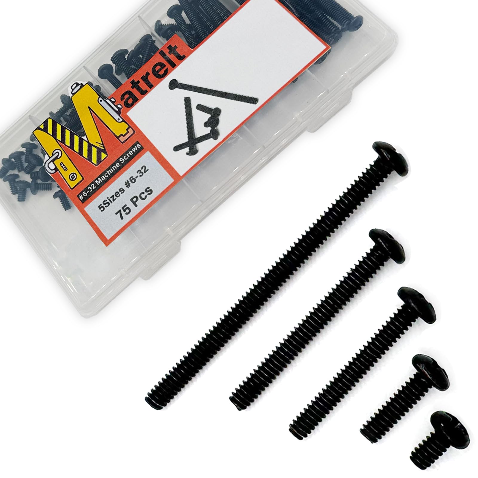 120 Machine Screws - #6-32 Assortment Kit -11 120 Machine Screws - #6-32 Assortment Kit -11