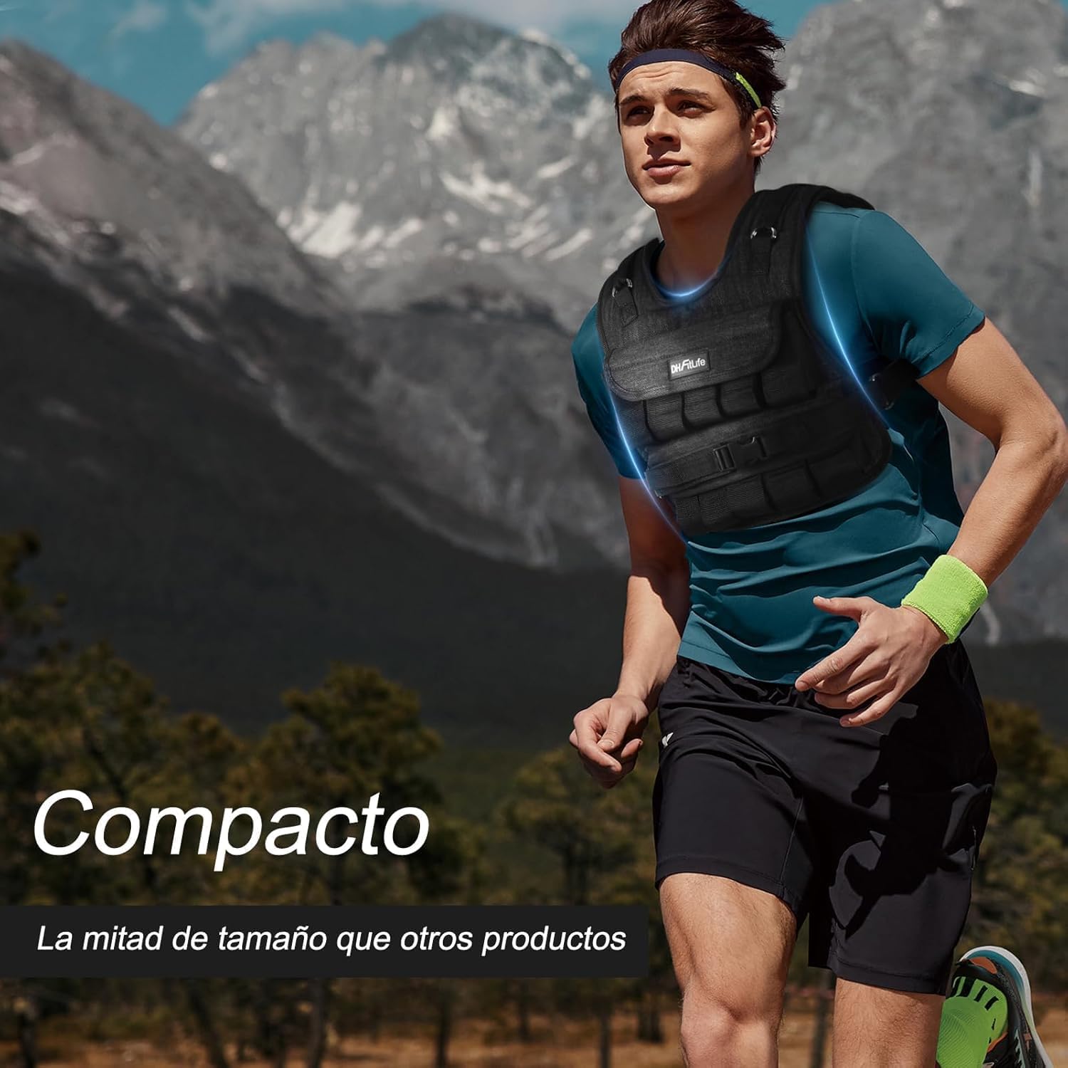 DH FitLife Chaleco Lastrado Ajustable 10/20 kg Compacto y Estable para Musculación y Entrenamiento de Fuerza | Chaleco con Peso | Chaleco para Correr Hombres y Mujeres