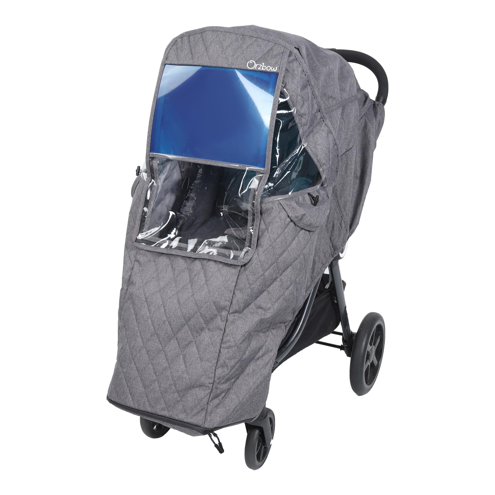Orzbow Universal Rain Cover, Zip Opening Roll-up Door for Easy Access, Food-Grade EVA, Quick Installation, Breathable, Waterproof, Odourless, Durable, Dark Grey Max