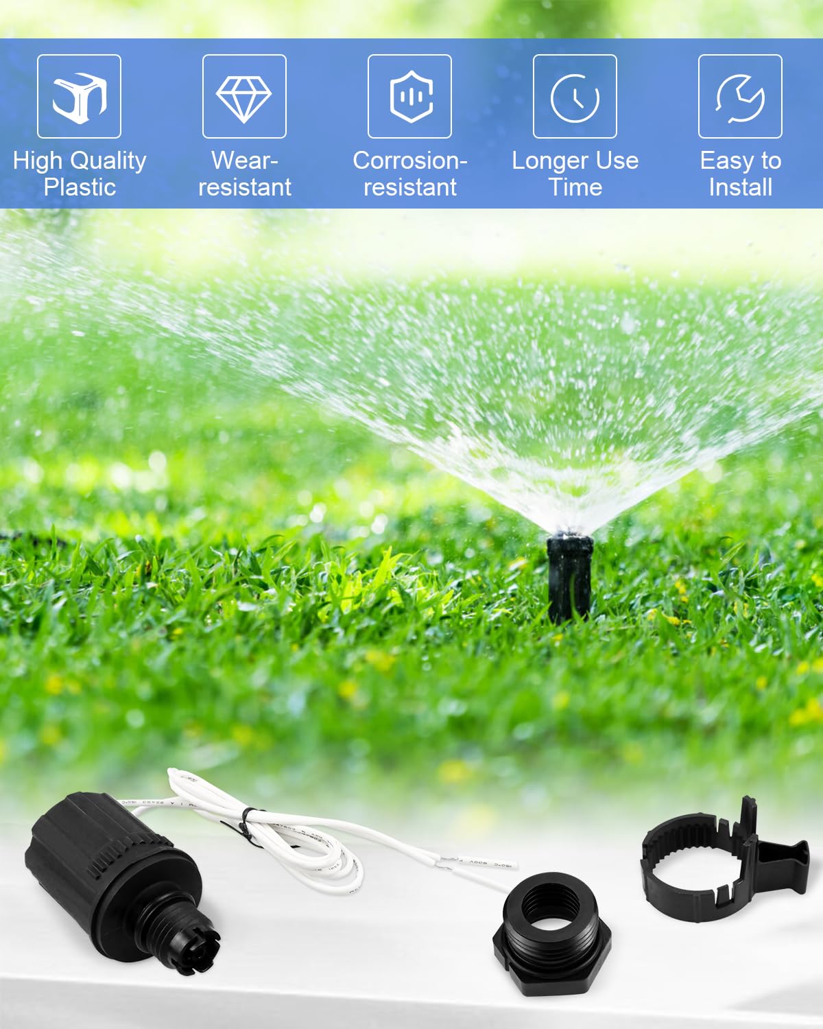 Kit de reparación de solenoide para sistema de aspersor HydroRain Bird PEB PGA EFB-CP BPE BPES y GB válvulas solenoide de repuesto 236239 eficiente control de agua