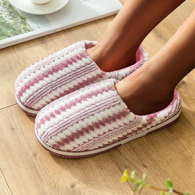 Chaussons,Pantoufles D'hiver En Coton Pour Femmes, Chaussures Chaudes