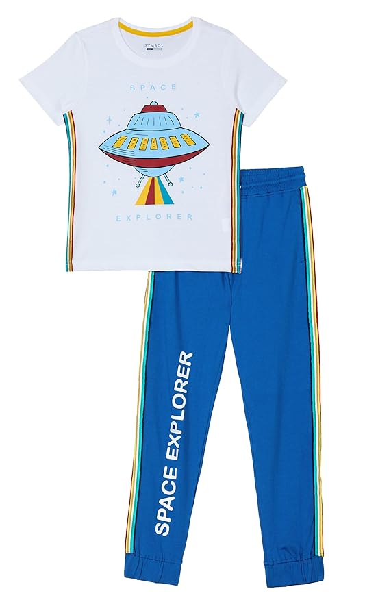 Buy Amazon Brand – Symbol Boys Cotton Pajama Set at Rs. 209