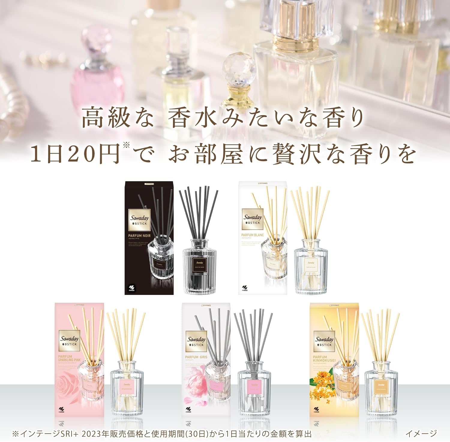 Sawaday Fragrance Stick Diffuser Parfum 70ml - Parfum Gris