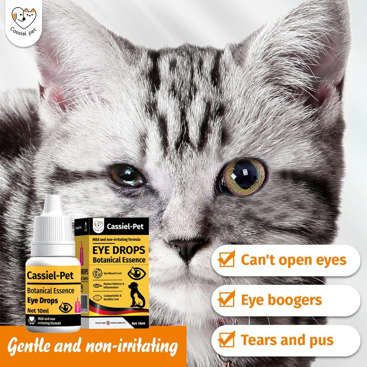 Eye Drops for Eye Infection Treatment, Soothe Infection Allergy, Relieve Dry Eyes & Red Eye，Eye Cleaner and Tear Stain Remover for Dogs and Cats | 10 ml 0.33 FL OZ (1 Bottle) - Image 2