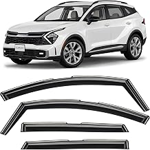 CLIM ART in-Channel Incredibly Durable Rain Guards for Kia Sportage 2023-2026, Original Window Deflectors, Vent Window Visors, Vent Deflector, 4 pcs. - 622536