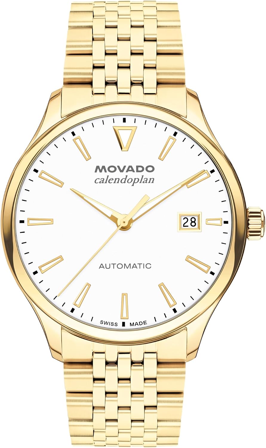 Movado Heritage Series Calendoplan Men’s Automatic Watch, Swiss Self-Winding, 40mm