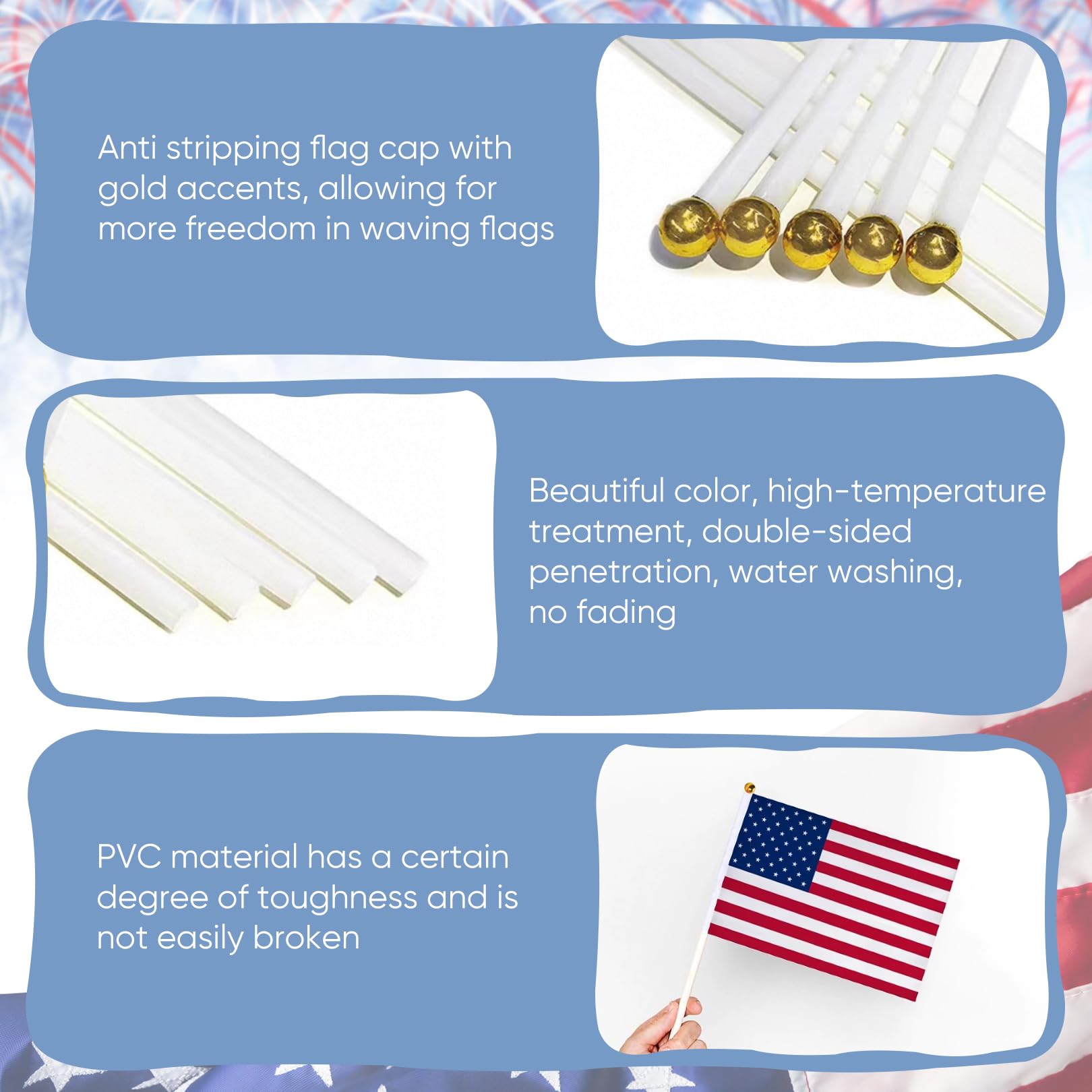 10 sztuk flagi USA, July Independence American Flag ręcznie robiona dekoracja | Amerykańska flaga wisząca, amerykańska mała flaga na stół, amerykańska mała flaga stołowa na imprezę