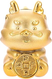 LUOZZY Dragon Piggy Bank 2024 New Year Gift Dragon Figurine Coin Bank Lucky Fengshui Chinese Zodiac Dragon Coin Saving Jar