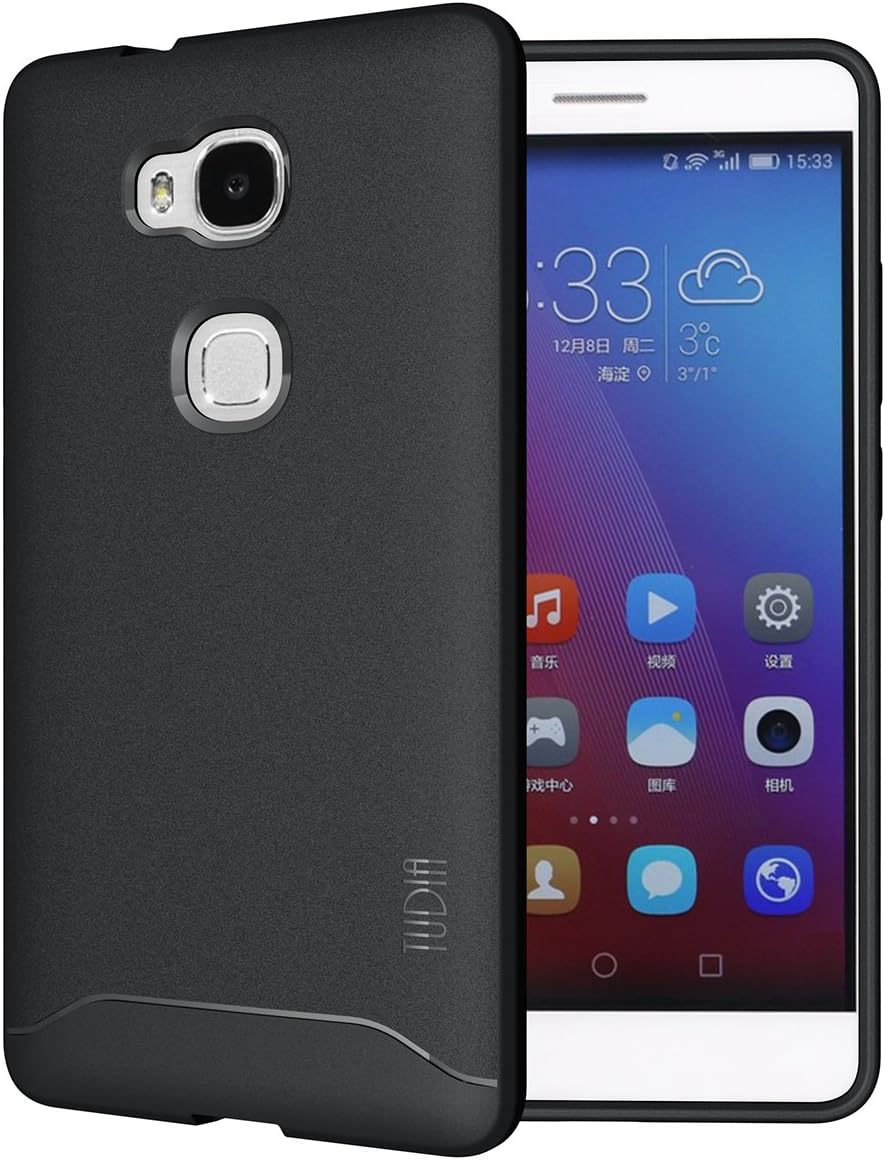 Huawei Honor 5X Case - TUDIA Full-Matte ARCH TPU Bumper Protective Case for Huawei Honor 5X (Black)
