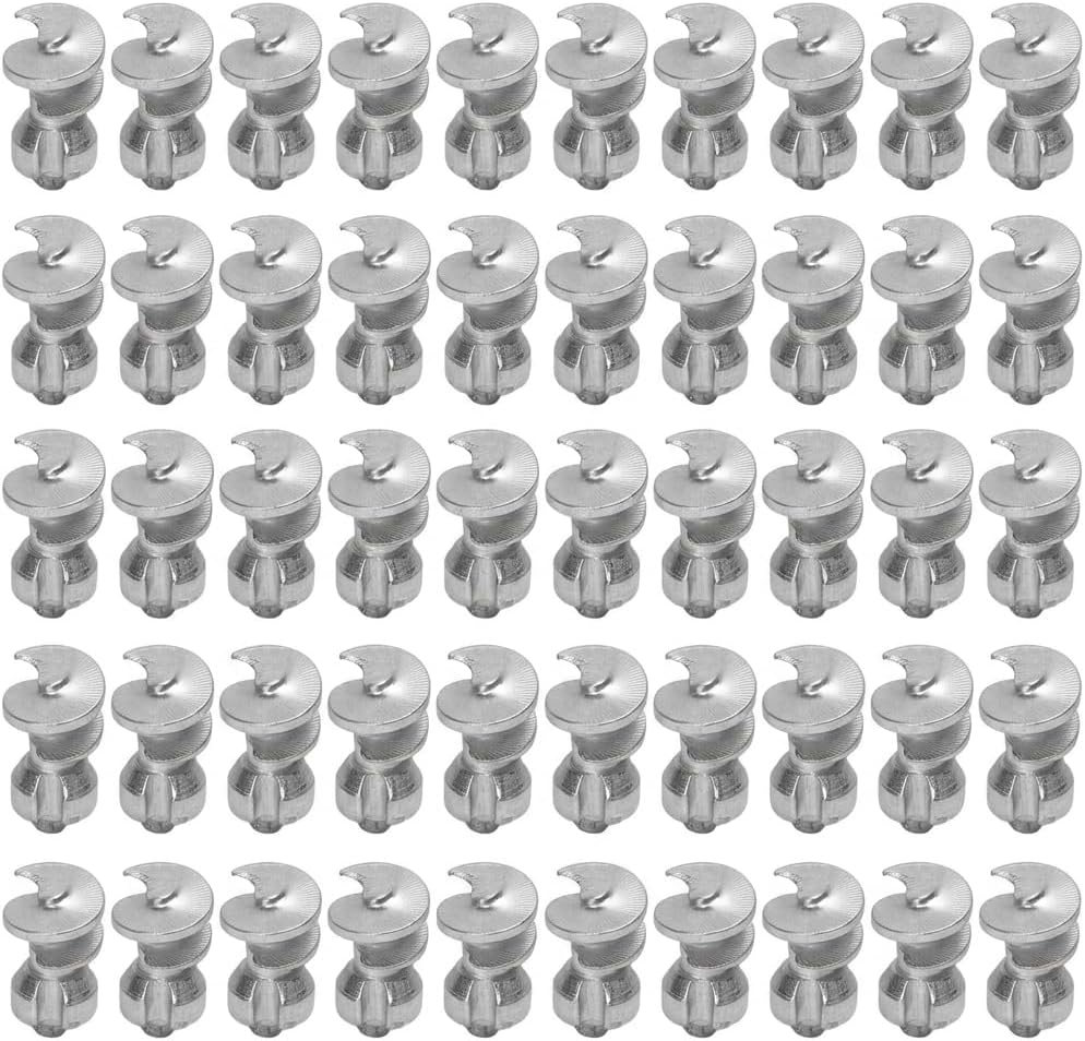50 PCS Car Wheel Tyre Studs Anti Slip Screw Snow Spikes Universal Tire Studs for Truck Off Road Vehicle Motorcycle Sturdy Tungsten Steel Aluminum Silver 9X14 4Mm