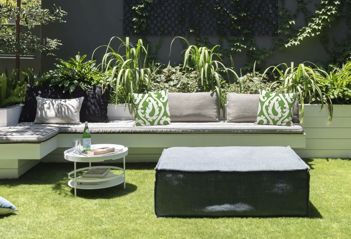 Outdoor Waterproof Decorative Throw Pillows with Inserts for Patio Furniture, 18x18 Inch Fade Resistant Patio Garden Cushions for Couch Bed Sofa, Paisley Green