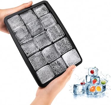 Orret Home Square Ice Mold, 15 Division Multi-Purpose Ice Cube Mold, Easy Release Feature, Ideal Freezer Molds for Coffee and Homemade Drinks (1 Piece)