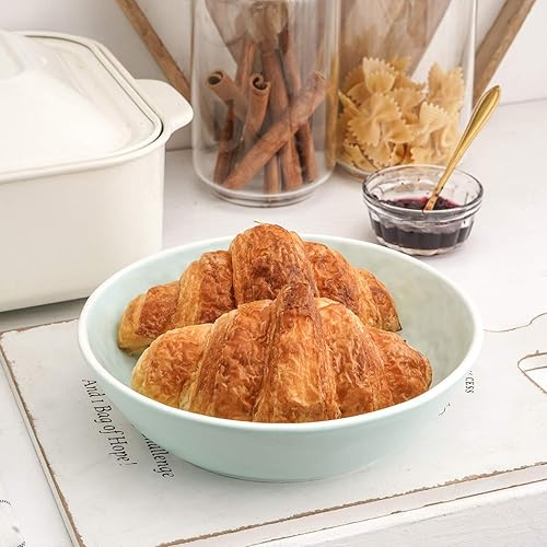 Miniatura 8 de Stone lain Elena - Juego de platos de cerámica, 4 cuencos, azul, menta, rosa, amarillo