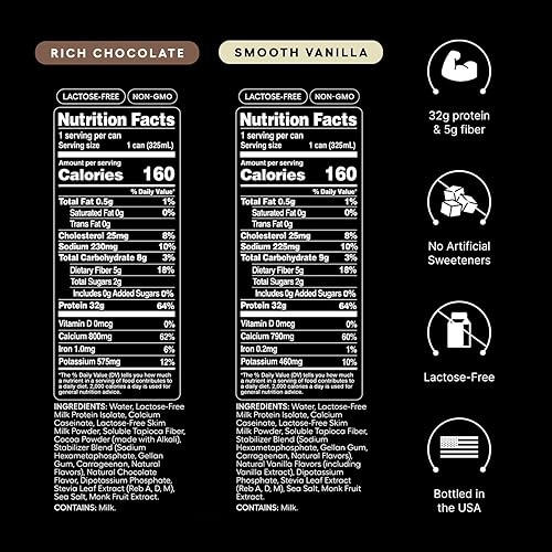 Miniatura 2 de Aonic Fuel - Batido de proteína de 1.13 oz, leche sin lactosa, perfil completo de aminoácidos, 0.18 onzas de fibra, sin azúcar añadido, cacao real,