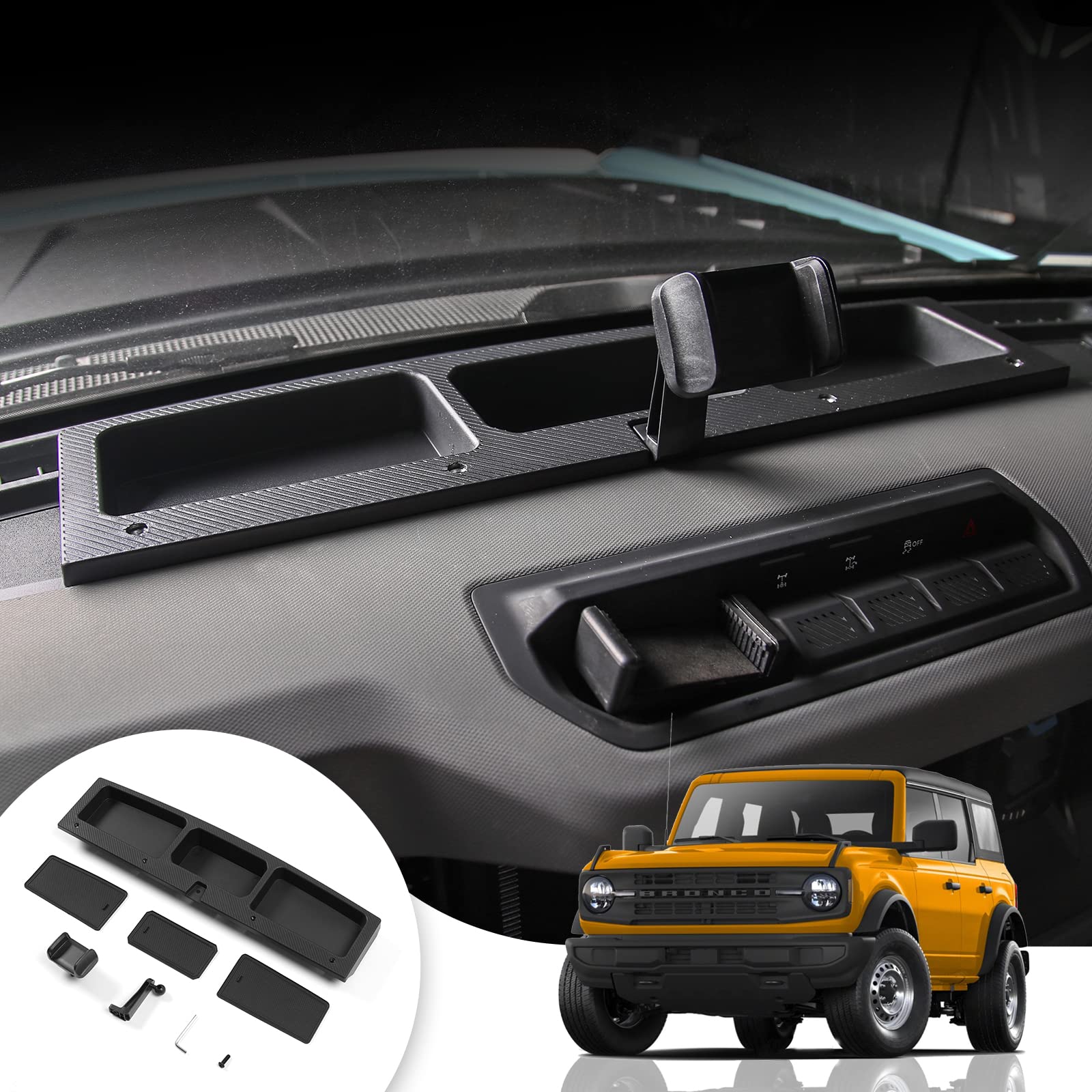 Buy Maxzina Fit 2021 2022 2023 Ford Bronco Center Console Dashboard