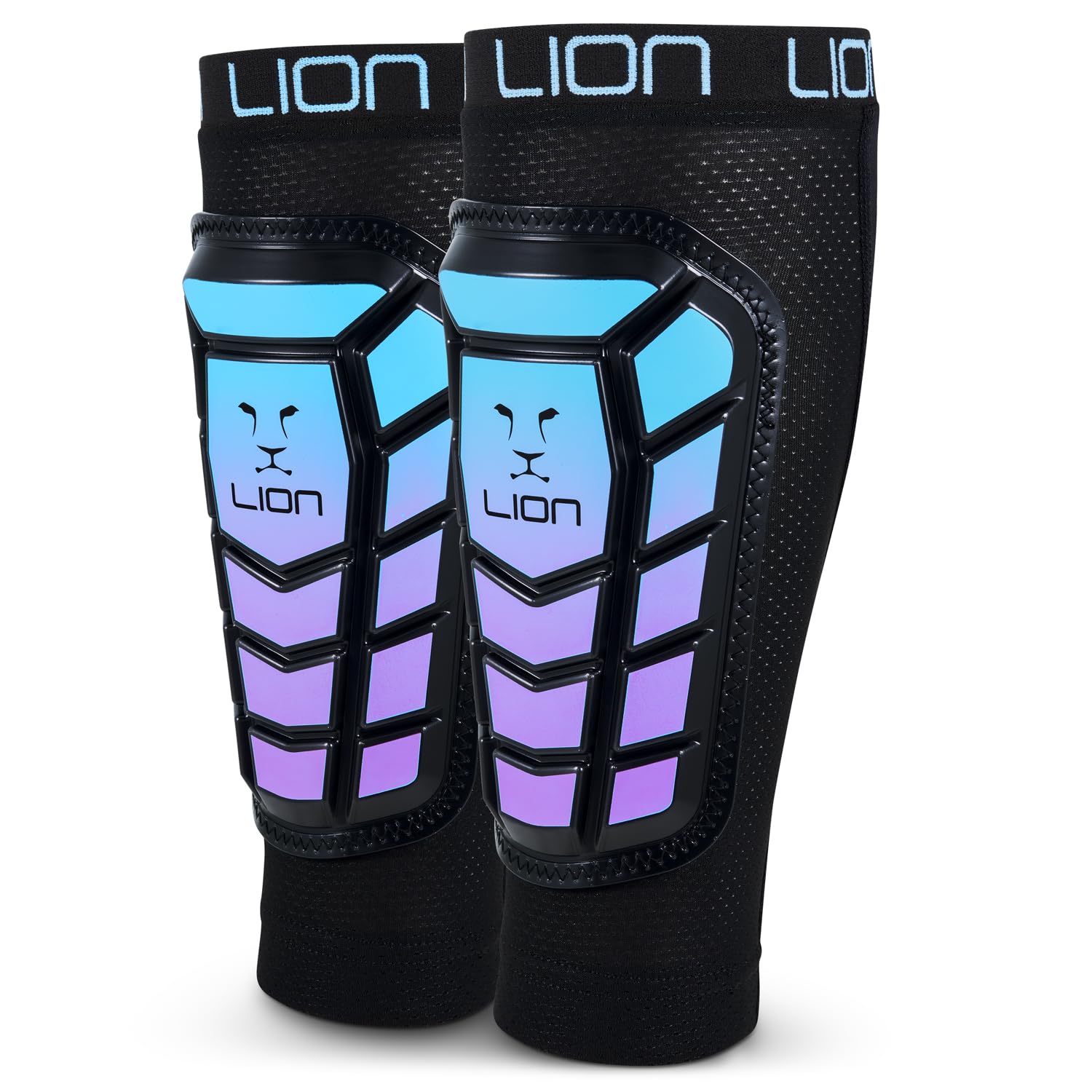 Flexible Football Shin Pads – Lightweight & Comfortable Protective Gear – Secure Fit for Playing (Large)
