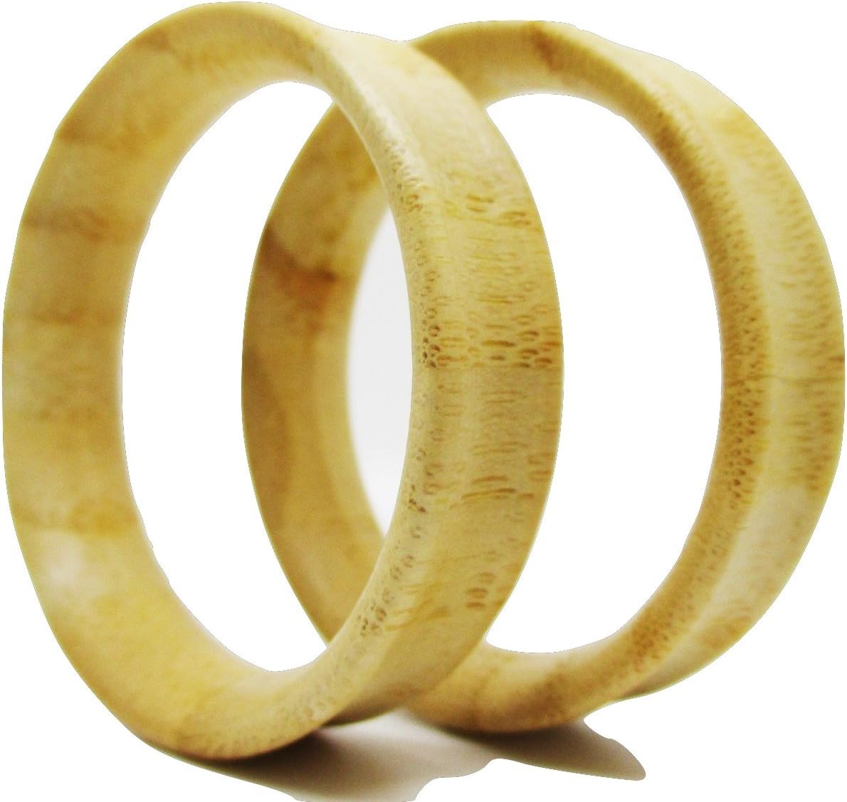 Organic Carved Wood Bamboo Ear Plug -Double Flared Saddle - Flesh Tunnel - Pair - 15 Sizes (00 Gauge (10mm))