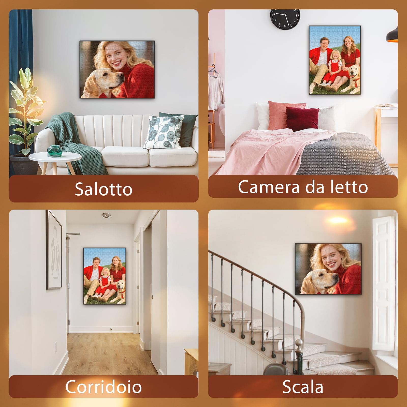 Bemaystar Puzzle Personalizzato con Foto - Crea il Tuo Quadro da 35-1000 Pezzi, Regalo Personalizzato Unico per Ogni Occasione con Stili Artistici Esclusivi