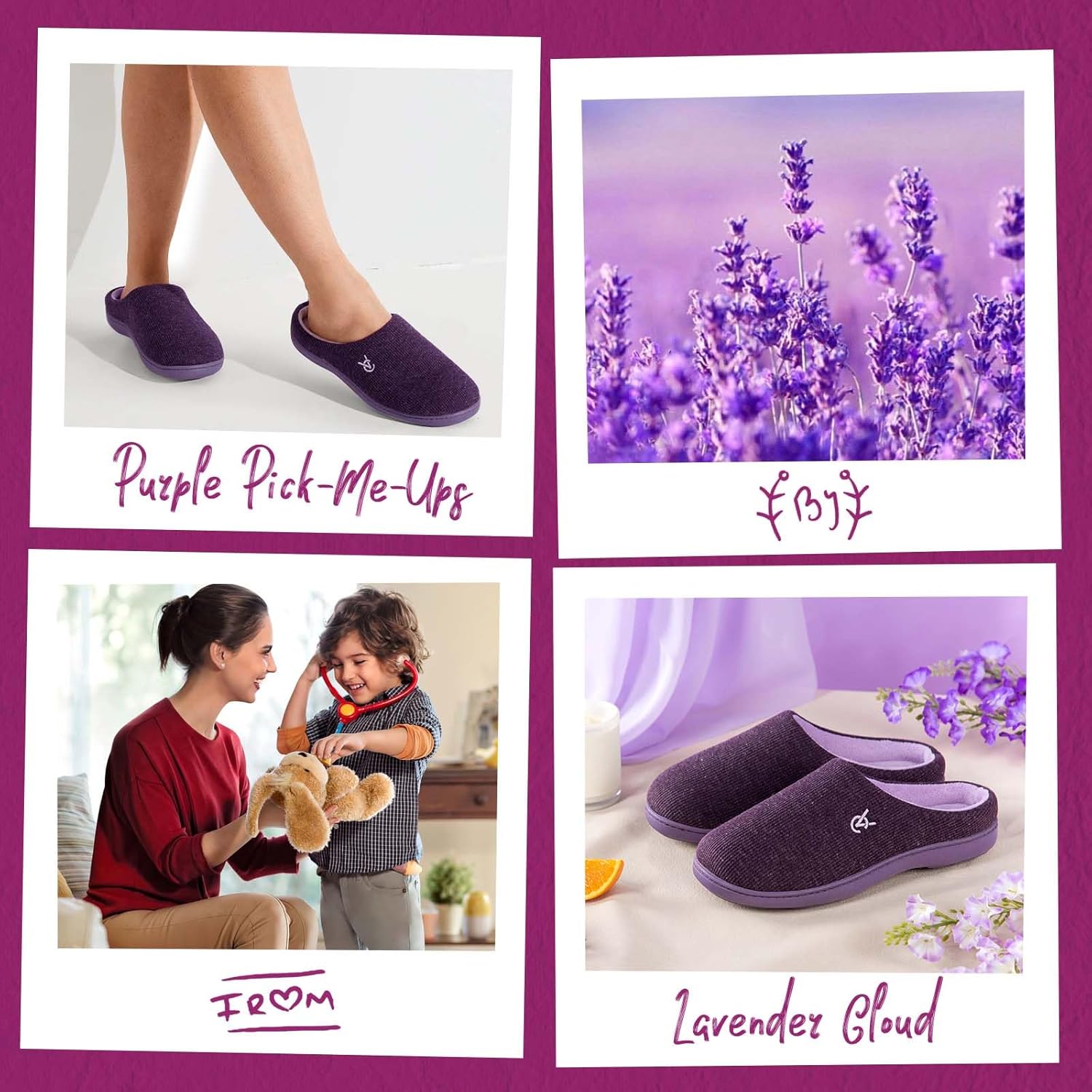 VeraCosy Women's Two-Tone Slippers Soft Comfy Knit Memory Foam Non-slip Indoor Outdoor House Shoes - Image 3