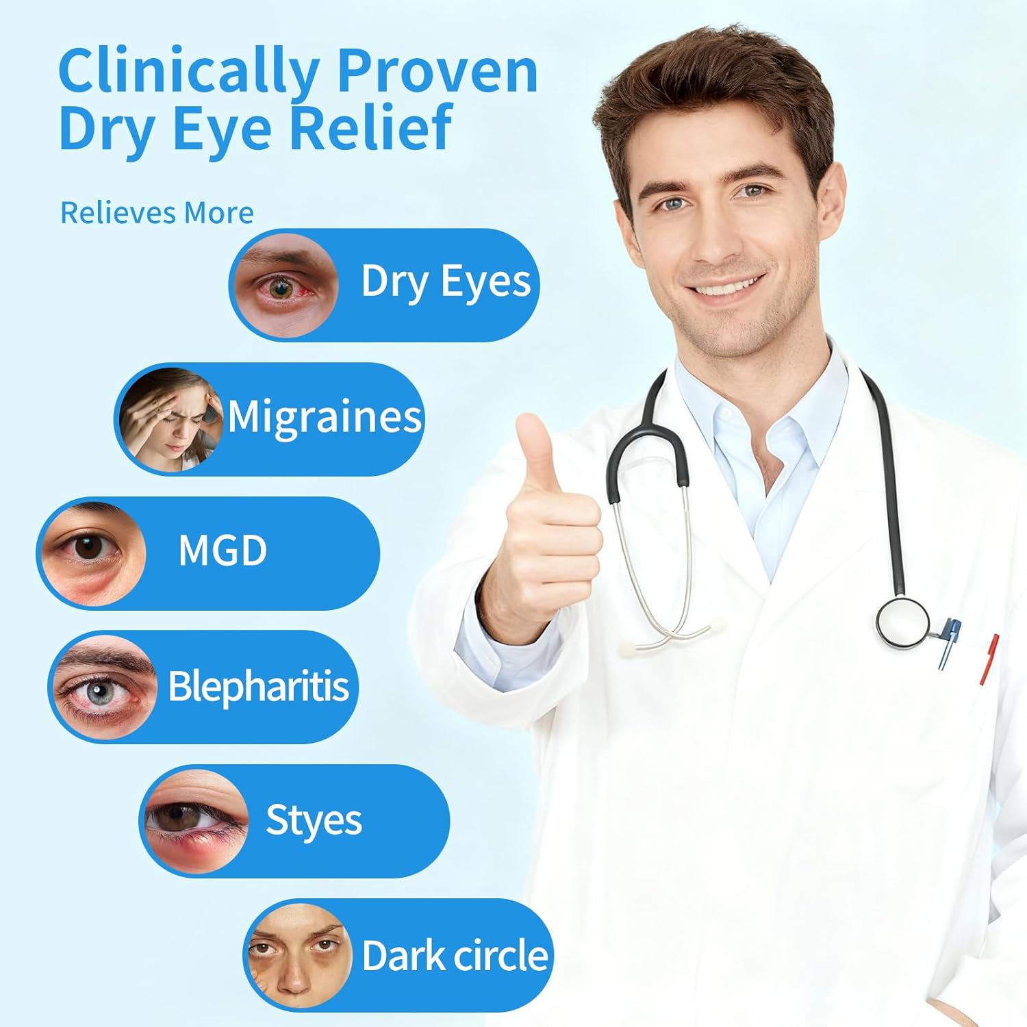 Heated Eye Mask - Cordless Eye Mask for Dry Eyes, Eye Relief, Improved Sleep, Washable Eye Heating pad for Travel Removable for Cleaning and 2 Covers, 4-Level Timing and Temperature (Gray) - Image 2